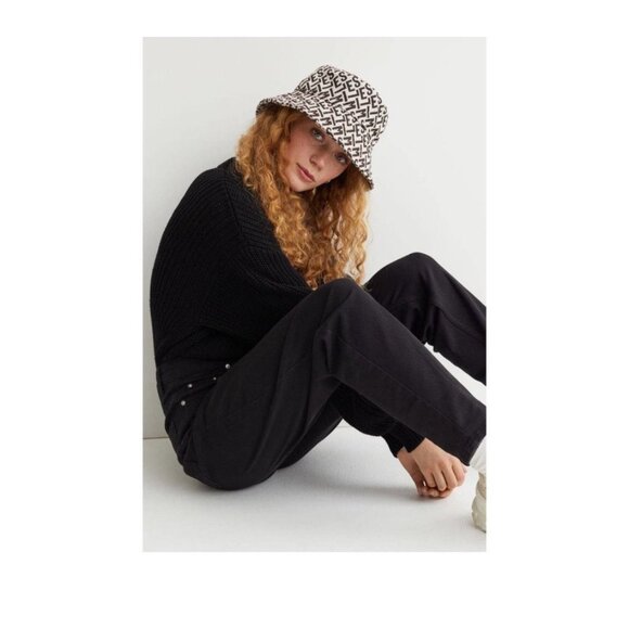 H&M Divided Black Loose Mom Fit Jeans High Waist Ankle Length US 20 - Picture 2 of 8